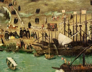 Der Hafen von Sevilla, ca. 1590 (Detail)